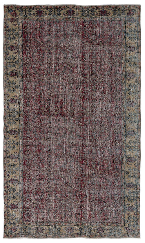 Atina Brown Vintage Wool Handmade Area Rug 4'9" x 8'0"