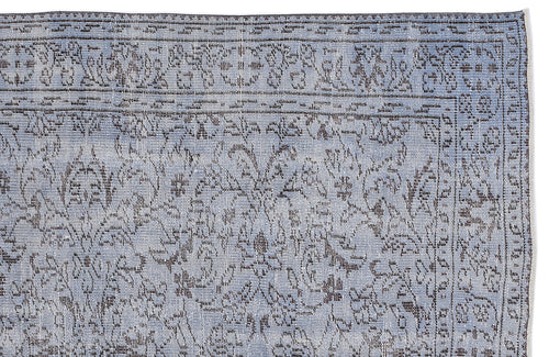 Atina 8671 Blue Vintage Wool Handmade Area Rug 5'9" x 8'11"