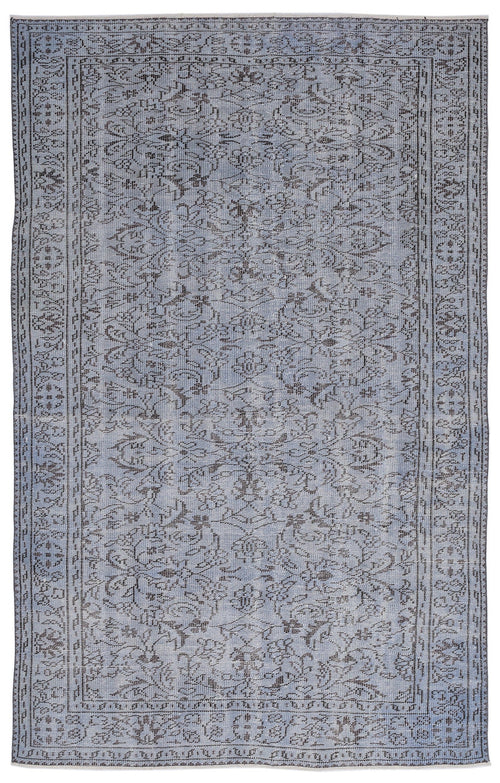 Atina 8671 Blue Vintage Wool Handmade Area Rug 5'9" x 8'11"