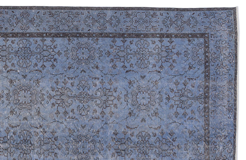 Atina Blue Vintage Wool Handmade Area Rug 6'0" x 9'5"