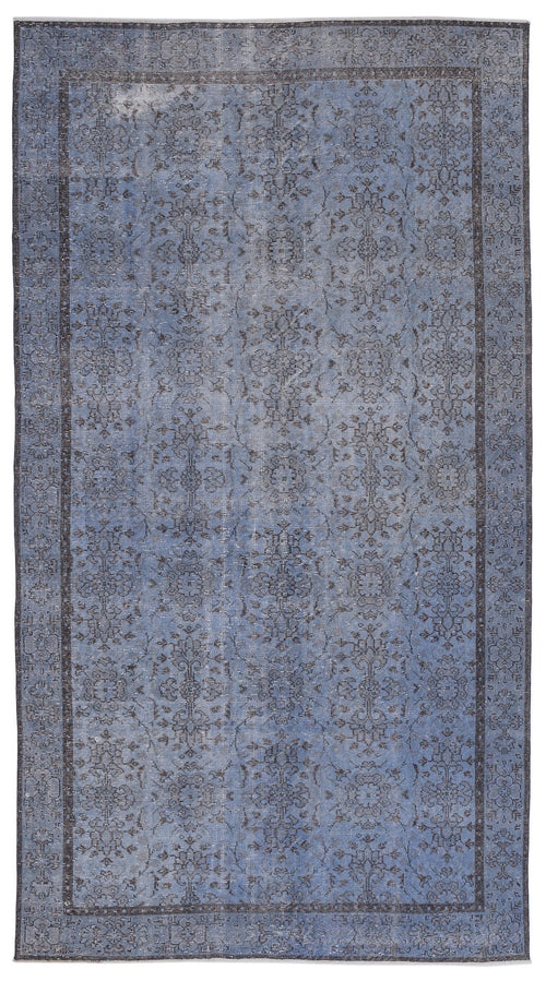 Atina Blue Vintage Wool Handmade Area Rug 6'0" x 9'5"