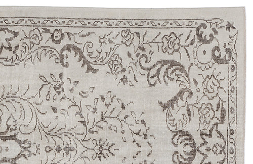 Atina 8692 Beige Vintage Wool Handmade Area Rug 5'2" x 8'11"