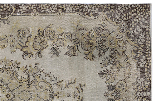 Atina 8695 Beige Vintage Wool Handmade Area Rug 5'5" x 9'5"