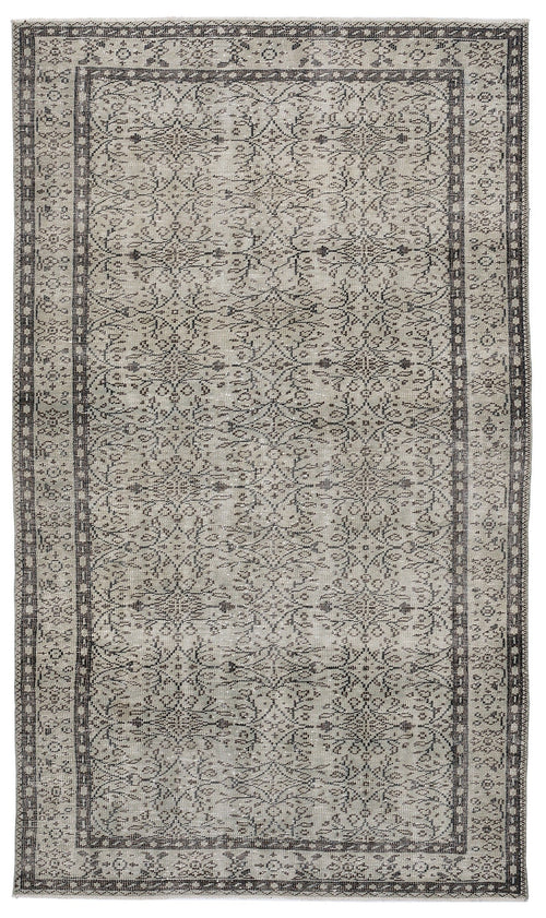 Atina 8702 Beige Vintage Wool Handmade Area Rug 5'5" x 9'0"