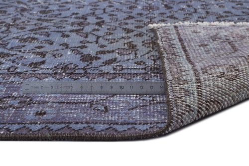 Atina Blue Vintage Wool Handmade Area Rug 5'7" x 9'0"