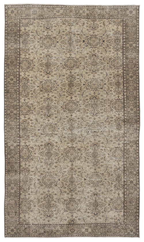 Atina 8775 Beige Vintage Wool Handmade Area Rug 5'7" x 9'5"