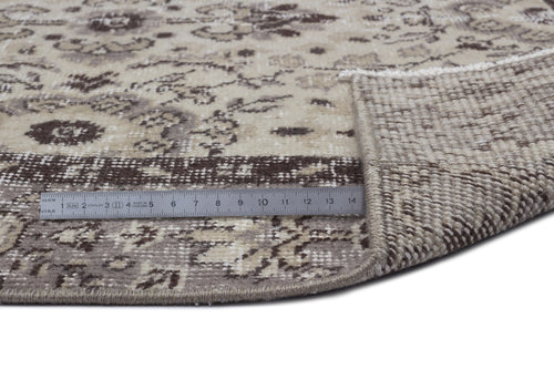 Atina 8803 Beige Vintage Wool Handmade Area Rug 4'10" x 8'7"