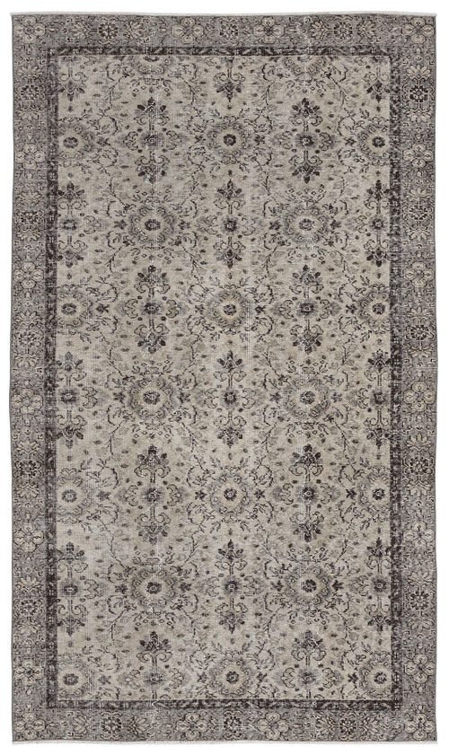 Atina 8803 Beige Vintage Wool Handmade Area Rug 4'10" x 8'7"