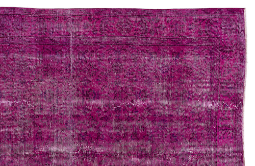 Atina Pink Vintage Wool Handmade Area Rug 5'4" x 8'10"