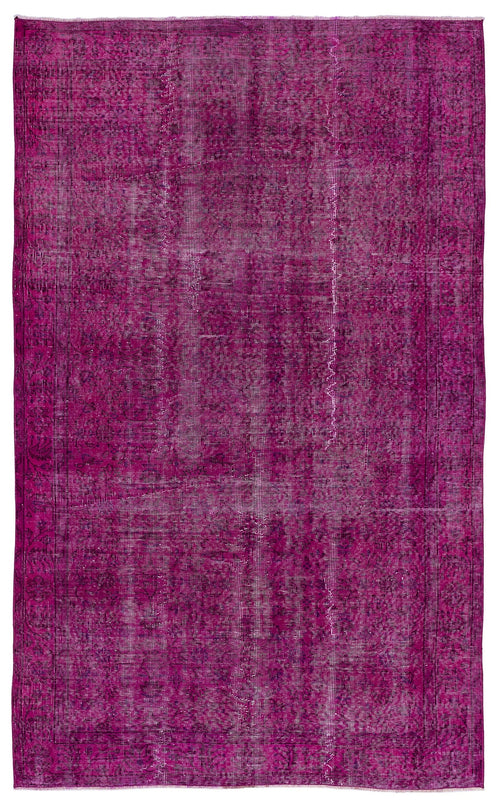 Atina Pink Vintage Wool Handmade Area Rug 5'4" x 8'10"
