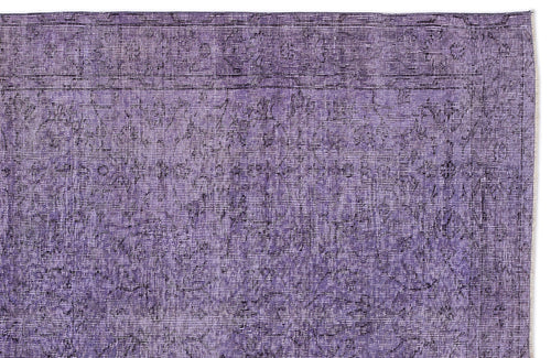 Atina Purple Vintage Wool Handmade Area Rug 5'1" x 8'9"