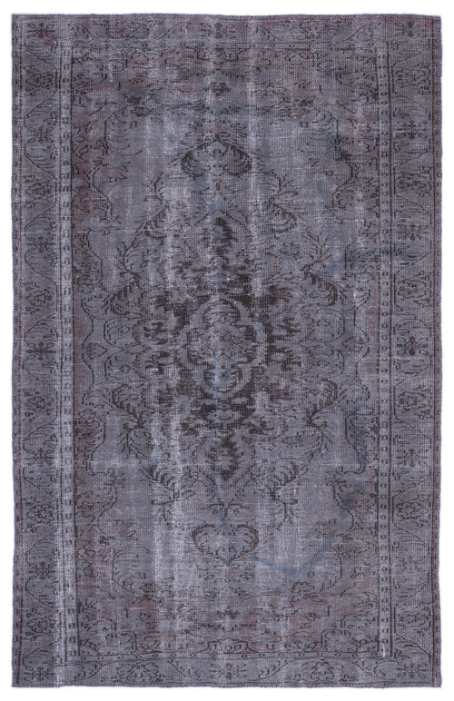 Atina Grey Vintage Wool Handmade Area Rug 5'10" x 9'7"