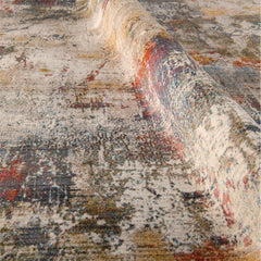 Modern Area Rug – Machine Made Cream Area Rug with Overlocked Edge Finish