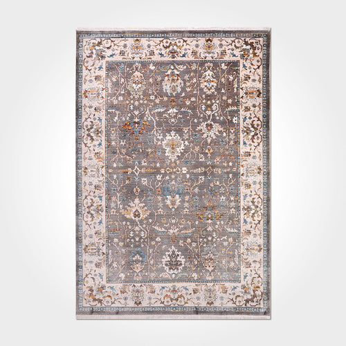 Lennon Cream Mink Frame Degrade Machine Made Area Rug