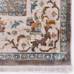 Lennon Cream Mink Frame Degrade Machine Made Area Rug