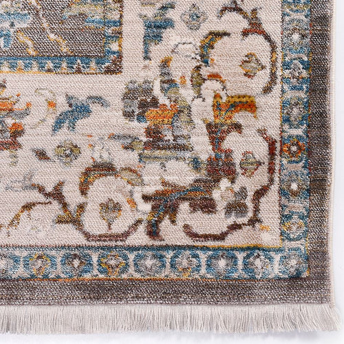 Lennon Cream Mink Frame Degrade Machine Made Area Rug