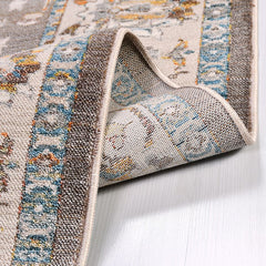 Lennon Cream Mink Frame Degrade Machine Made Area Rug