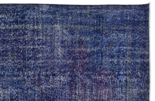 Atina Blue Vintage Wool Handmade Area Rug 6'4" x 9'10"