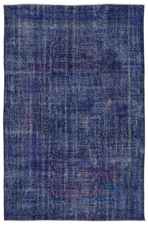 Atina Blue Vintage Wool Handmade Area Rug 6'4" x 9'10"