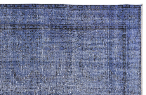 Atina Blue Vintage Wool Handmade Area Rug 5'8" x 9'5"