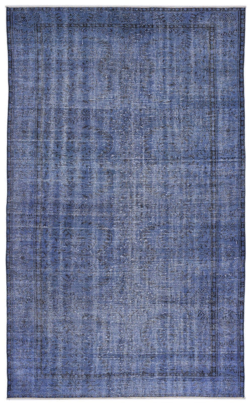 Atina Blue Vintage Wool Handmade Area Rug 5'8" x 9'5"