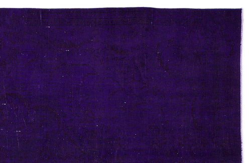 Atina Purple Vintage Wool Handmade Area Rug 5'5" x 9'1"