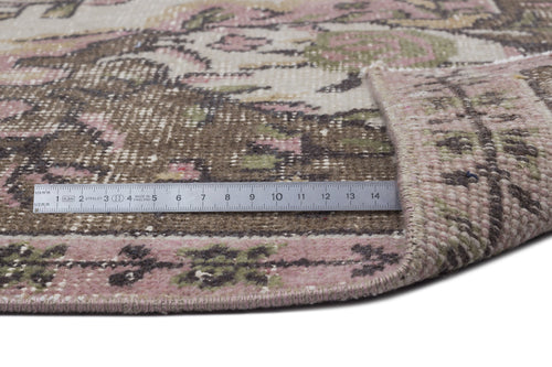 Atina Brown Vintage Wool Handmade Area Rug 4'8" x 11'10"