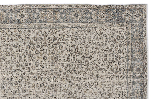 Atina 9131 Beige Vintage Wool Handmade Area Rug 6'2" x 9'2"