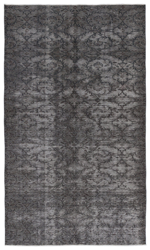 Atina Grey Vintage Wool Handmade Area Rug 5'4" x 9'1"