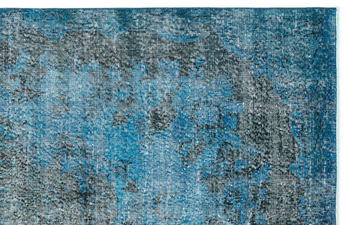 Atina Turquoise Vintage Wool Handmade Area Rug 5'1" x 8'11"