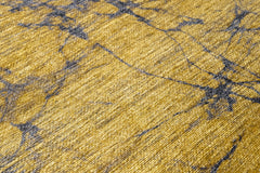 Yellow Striped Area Rug – Durable Cotton Chenille Rug With Digital Print Carpet