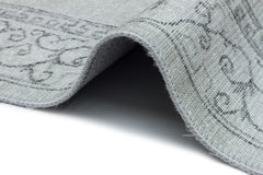 Classic Cotton Area Rug – Grey Digital Print Rug with Fringed Woven Base