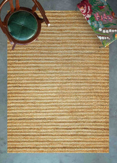 Modern Digital Print Rug – Columbus Gold Area Rug With Fringed Cotton Base