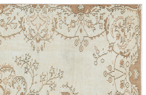 Atina 9313 Beige Vintage Wool Handmade Area Rug 5'10" x 9'4"