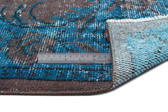 Atina Turquoise Vintage Wool Handmade Area Rug 6'1" x 9'7"