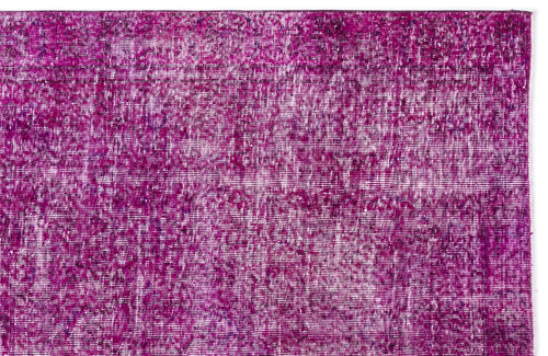 Atina Pink Vintage Wool Handmade Area Rug 5'3" x 9'3"