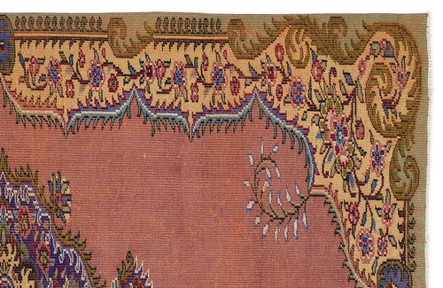 Atina 9446 Orange Vintage Wool Handmade Area Rug 6'0" x 9'4"