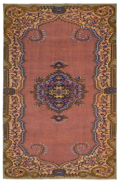 Atina 9446 Orange Vintage Wool Handmade Area Rug 6'0" x 9'4"