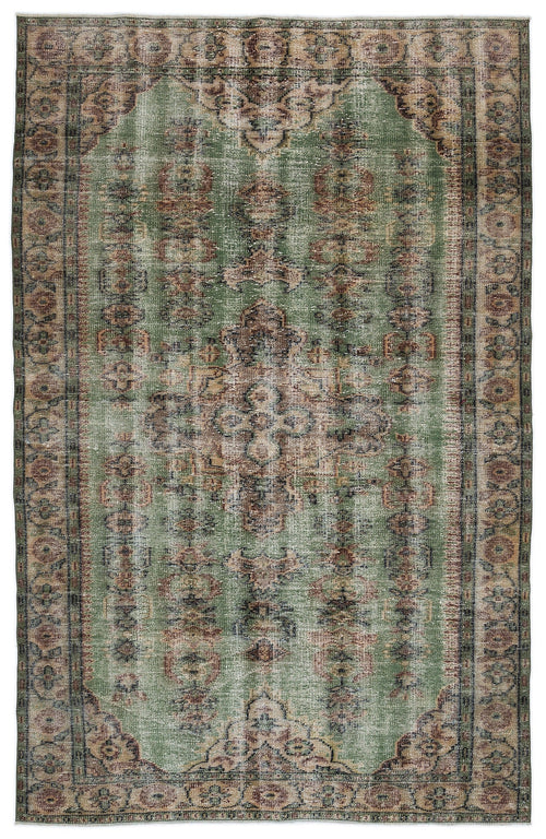 Atina 9477 Beige Vintage Wool Handmade Area Rug 5'9" x 9'9"