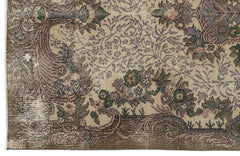 Atina Cream Classic Wool Handmade Area Rug 5'5" x 9'10"