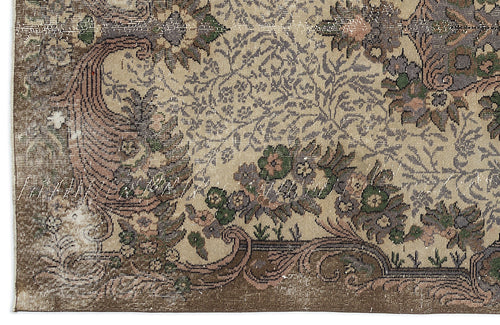 Atina Cream Classic Wool Handmade Area Rug 5'5" x 9'10"