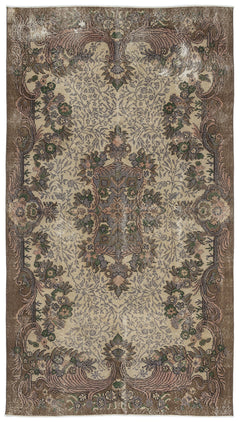 Atina Cream Classic Wool Handmade Area Rug 5'5" x 9'10"