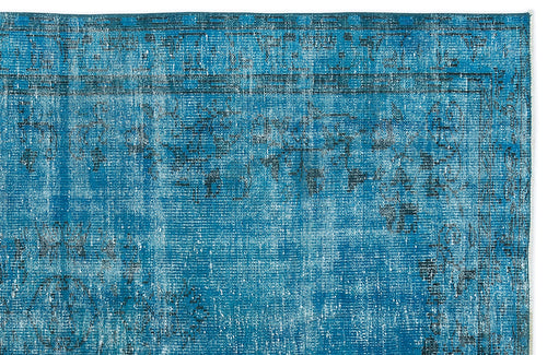 Atina Turquoise Vintage Wool Handmade Area Rug 5'2" x 8'1"