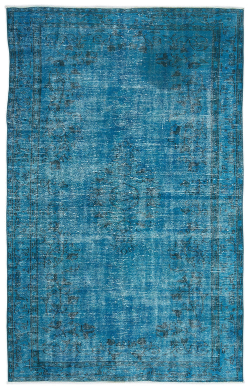 Atina Turquoise Vintage Wool Handmade Area Rug 5'2" x 8'1"