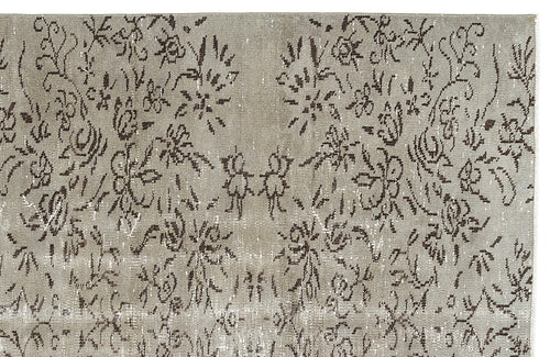 Atina Beige Vintage Wool Handmade Area Rug 5'2" x 8'9"