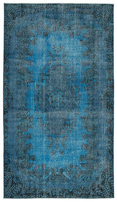 Atina Turquoise Vintage Wool Handmade Area Rug 5'5" x 9'7"