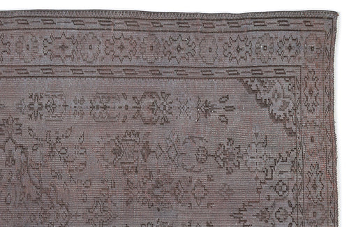 Atina Grey Vintage Wool Handmade Area Rug 5'5" x 8'10"