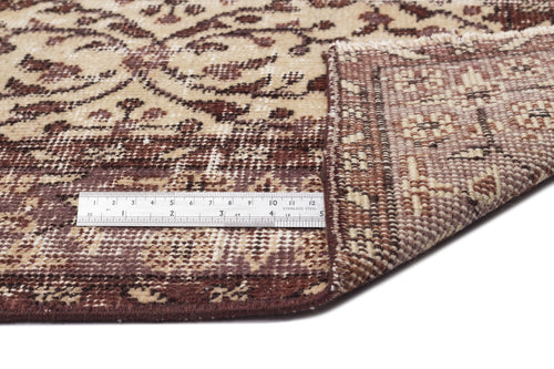 Atina Brown Vintage Wool Handmade Area Rug 5'3" x 9'3"