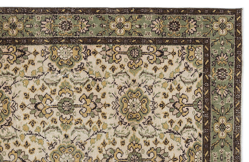 Atina 9630 Beige Vintage Wool Handmade Area Rug 5'9" x 9'7"
