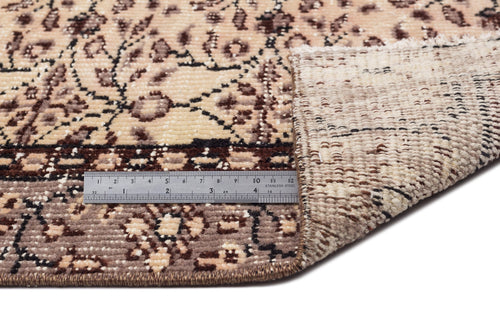 Atina Beige Vintage Wool Handmade Area Rug 3'5" x 13'3"